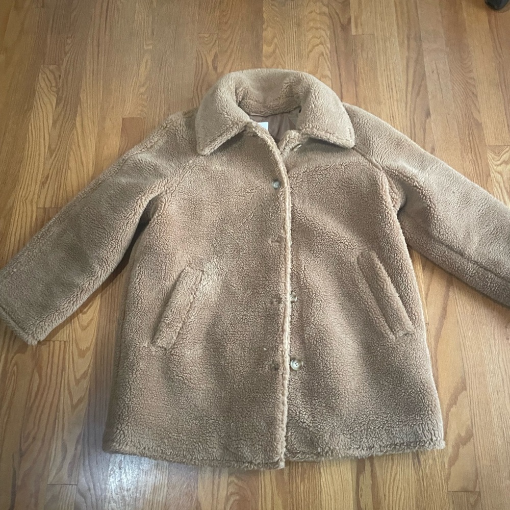 NWOT - Cozy Tan Sherpa Coat
